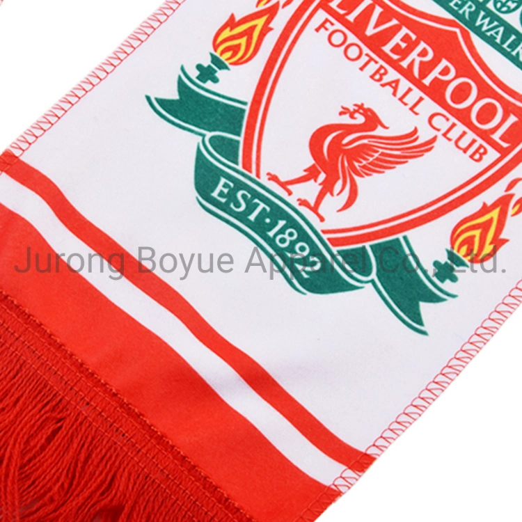 Wholesale OEM Fashion Comfortable Advertising Custom Printed National Team Long Velvet Football Team Fans Club Scarf