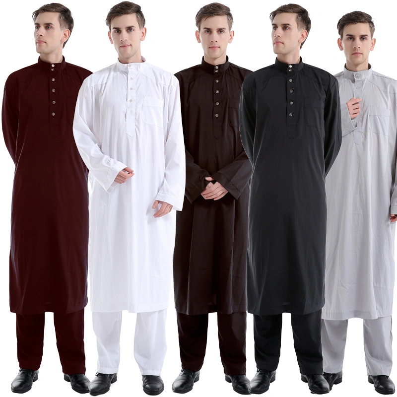 Saudi Style Arabic Thobe Men’ S Arab Robe Men’ S Muslim Clothes Ramadan Middle East Ethnic Clothes