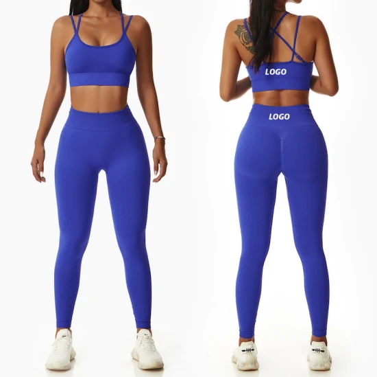 Whoelsale Summer Sports Gym Outfits Active Wear Workout Fitness Clothing para mulheres, Private Label 2/3/4 PCS Vestuário atlético sem costura combinando com conjuntos de ioga sexy