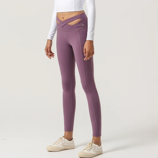 Personalizado quente meninas alta elasticidade cintura fina leggings de yoga fitness feminino forma do corpo calças de yoga