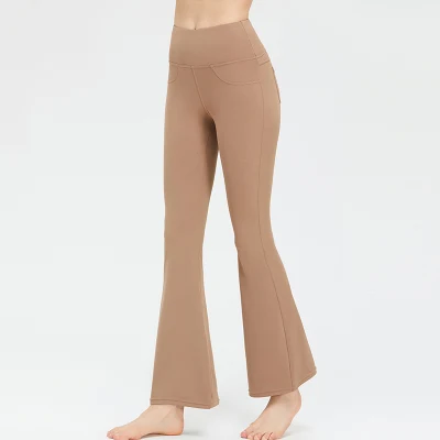 Calças de yoga femininas emagrecimento esportes fitness bell bottoms estiramento leggings calças