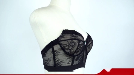 Tecido de veludo de lingerie feminina com rendas delicadas para cílios, roupa casual